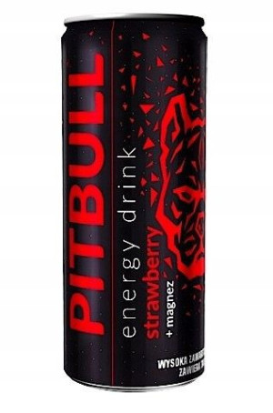 PITBULL Energy Drink STRAWBERRY 250ml energetyk