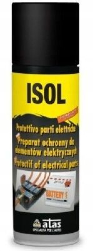 ISOL spray CZYŚCI ELEMENTY ELEKTRYCZNE 200ml Atas