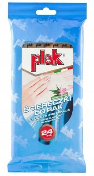 Plak Ściereczki do rąk aloes i lotos Czyszczą i Pielęgnują 24szt