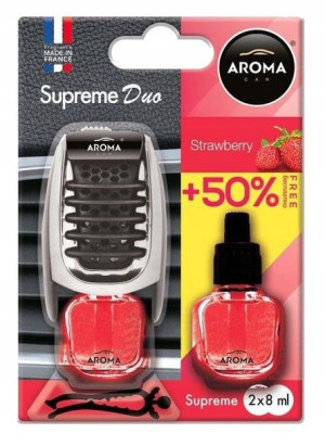 Aroma Supreme Duo STRAWBERRY odświeżacz samochodowy