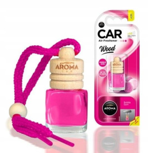 Aroma Car Wood BUBBLE GUM zawieszka odświeżacz buteleczka