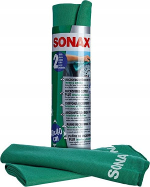 SONAX ŚCIERECZKI mikrofaza DO SZYB I WNĘTRZ 2szt