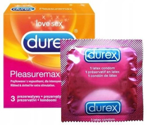 DUREX prezerwatywy PLEASUREMAX 3szt. prążkowane