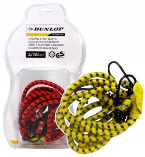 Gumy do mocowania bagażu TAŚMY haki 2x150cm DUNLOP