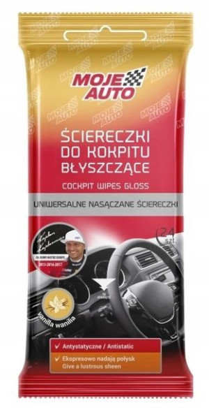 Moje Auto ŚCIERECZKI DO KOKPITU BŁYSZCZĄCE Wanilia 24 szt.