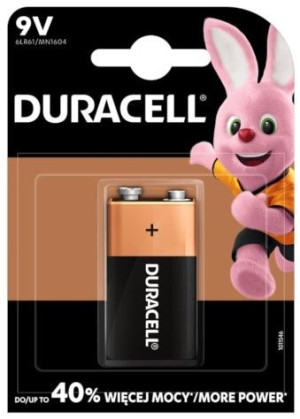 Baterie Duracell BASIC 6LR61 9V +40% więcej mocy