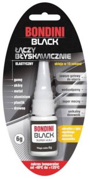 Klej błyskawiczny elastyczny Bondini czarny