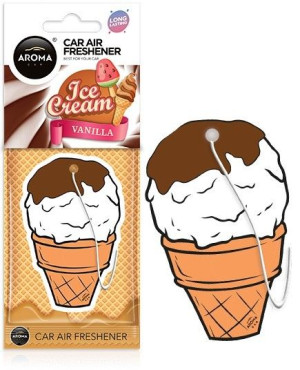 Aroma Car Ice Cream Brown Lód Lody Vanilla Wanilia