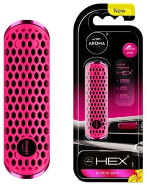 Aroma Car HEX BUBBLE GUM Polimerowy odświeżacz