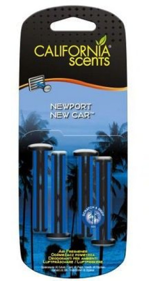 California Car Scents NEWPORT NEW CAR w kratkę nawiewu klip clips