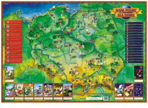 Mapa ścienna Polski dla dzieci Polska 136x95cm PL