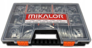 MIKALOR Obejmy opaski zaciskowe 305 szt. WALIZKA