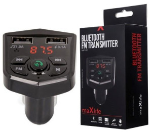 Transmitter MaXlife FM Radio MP3 Bluetooth 2xUSB 3.1A do muzyki i rozmów