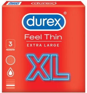 DUREX Prezerwatywy FEEL THIN XL extra large 3 szt.