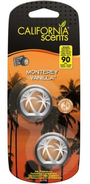 California Scents w kratkę nawiewu Membrana VANILLA WANILIA 2x3ml