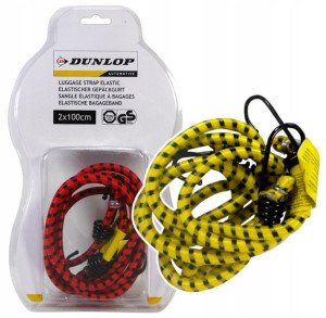 Gumy do mocowania bagażu Dunlop taśmy haki 2x100cm