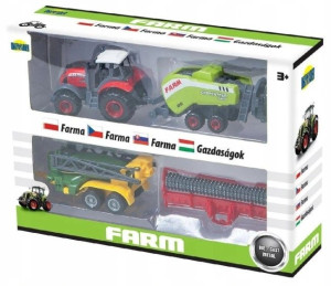 Zestaw traktor z maszynami rolniczymi Dromader dla dziecka na prezent