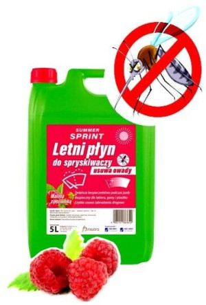 Letni płyn do spryskiwaczy o zapachu malina z poziomką Summer Sprint 5l