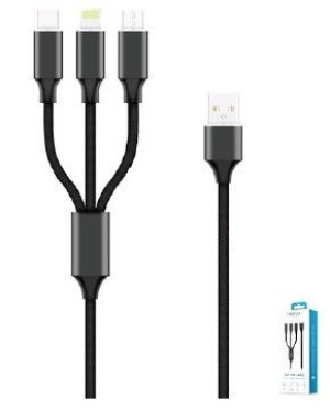 Kabel 3w1 Forever - Lightning +USB-C + MicroUSB