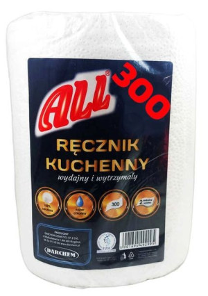 Ręcznik Kuchenny Papierowy ALL 300 Listków Chłonny