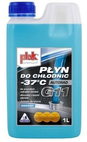 Płyn Chłodniczy Plak Autorad G11 -37C Niebieski 1l