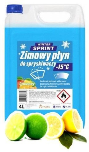 Zimowy Płyn Do Spryskiwaczy -15C Cytrusowy 4l