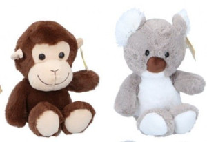 Miś Maskotka  zwierzęta Koala Małpka Safari Sunkid 33cm