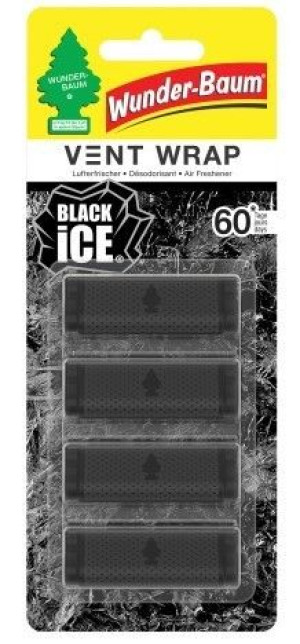 Wunder-baum Odświeżacz Do Auta Vent Wrap Black Ice 4szt