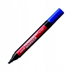 Marker permanentny UNI 380 niebieski ścięty