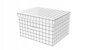 Organizer Pojemnik Do Szafy Z Pokrywką 60X40X30Cm (Biały)