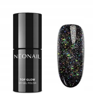 Neonail Lakier Hybrydowy Top Glow Multicolor Holo