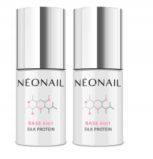 Neonail Zestaw Lakier Hybrydowy Base 6w1 Silk Prot