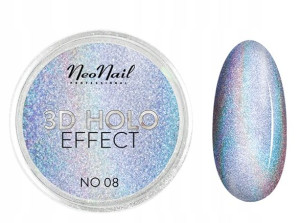 Neonail Puder 3d Holo Effects White Silver