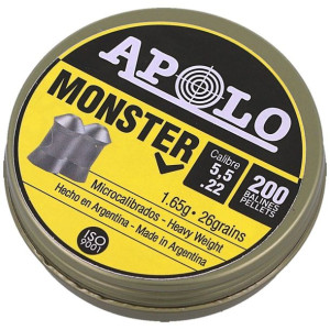 Apolo Monster Extra Heavy Airgun Pellets .22 / 5.5mm, 200psc (E19931)