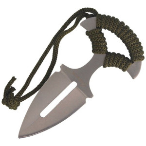 Nóż Martinez Albainox Dagger Green Cord Wrapped, Satin Finish (32301)