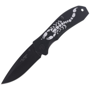 Nóż Herbertz Solingen Scorpion Black Aluminium, Black Blade (217911)