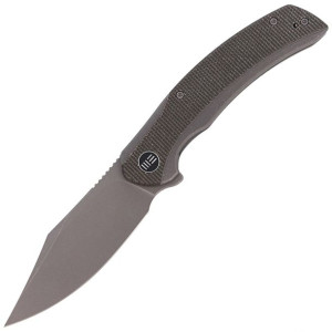 Nóż WE Knife Snick Gray Titanium / Dark Green Micarta, Gray Stonewashed (WE