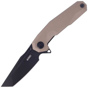 Nóż Kubey Carve Nest Tan G10, Black Coated D2 (KB237C)