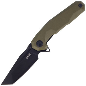 Nóż Kubey Carve Nest OD Green G10, Black Coated D2 (KB237B)