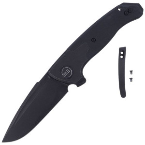 Nóż WE Knife Press Check Ti / G10, Black Stonewashed by Allen Elishewitz (W