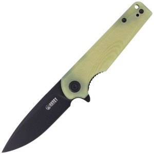 Nóż Kubey Knife Wolverine, Translucent Yellow G10, Dark Stonewashed D2 (KU2