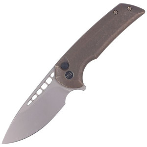 Nóż WE Knife Mini Malice Bronze Titanium, Silver Bead Blasted CPM 20CV by F