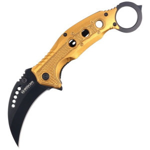 Nóż Böker Magnum Black Scorpion Karambit Gold Aluminium, Black Coated 440A