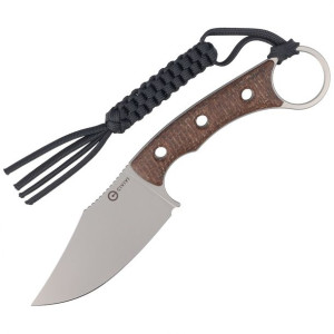 Nóż Civivi Midwatch Brown Burlap Micarta, Silver Bead Blasted N690 (C20059B