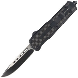Nóż automatyczny Dulotec OTF Aluminium / Carbon Fiber, Two-Tone Finish 3Cr1