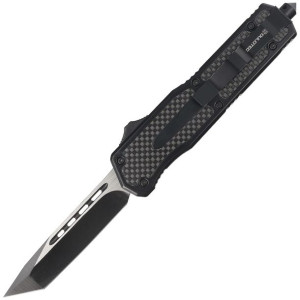Nóż automatyczny Dulotec OTF Aluminium / Carbon Fiber, Two-Tone Finish 3Cr1