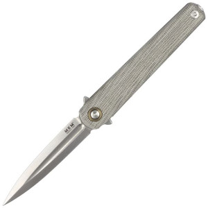 Nóż MKM Flame Light Dagger Green Micarta, Stonewash M390 by Michael Zieba (