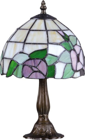 Lampa stołowa vintage wzór w kwiaty E14 Kaja TECO K-G08529