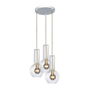 Lampa wisząca nowoczesna biało-złota E27 Kaja ARVI K-4527