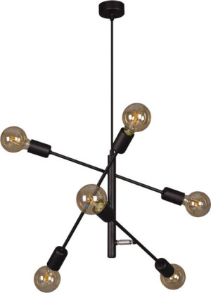 Lampa sufitowa loft regulowana czarna Kaja CAMARA K-4751